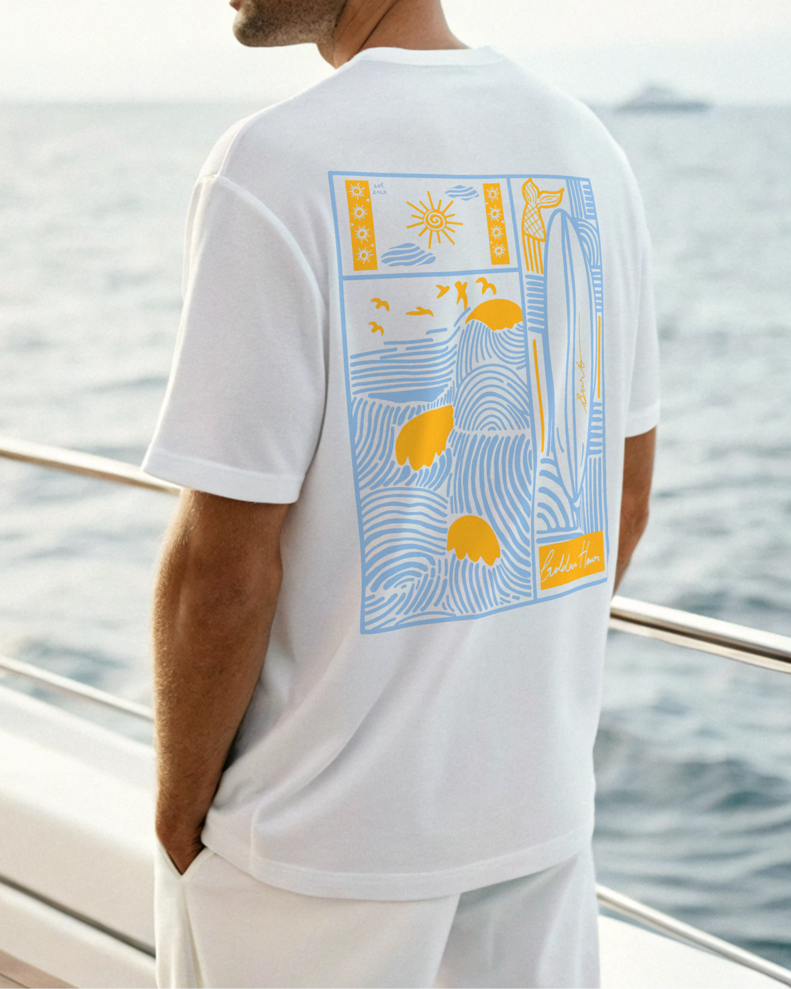 Golden Hour Waves - Oversized Classic Tee