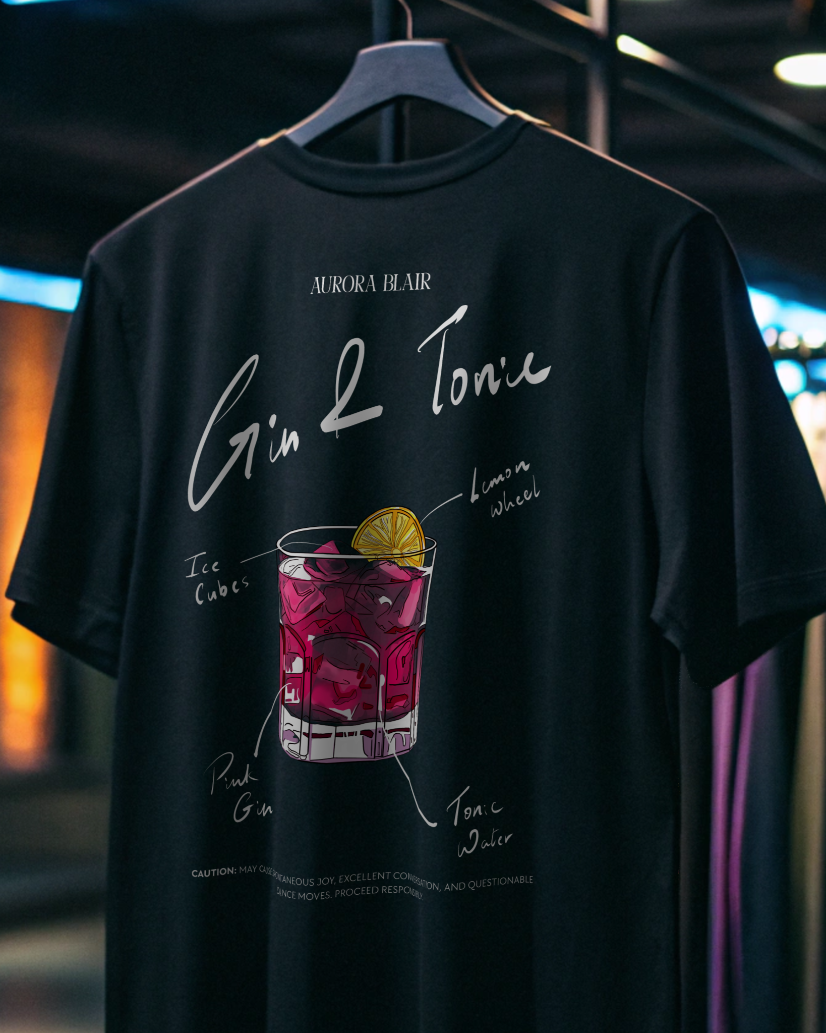 Gin & Tonic - Unisex Oversized Classic Tee