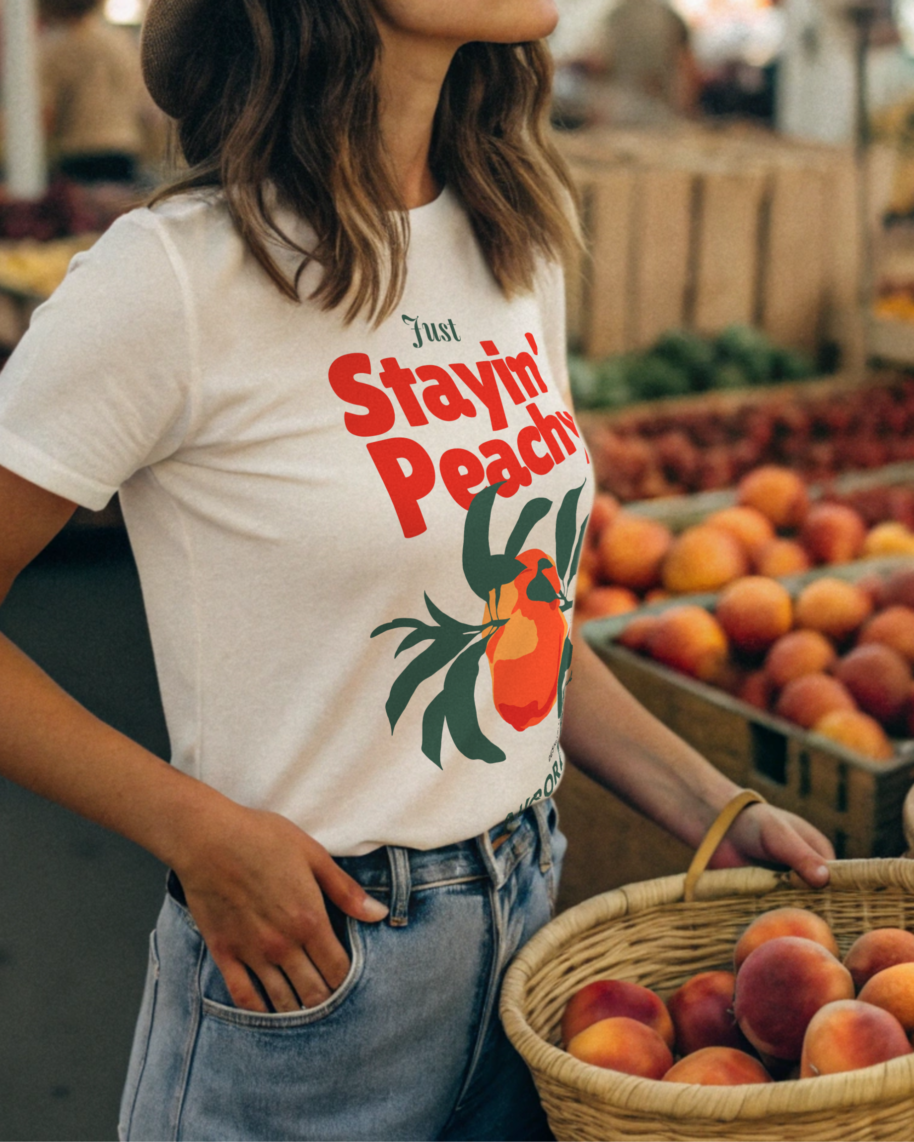 Stayin' Peachy - Unisex Classic Crew Tee