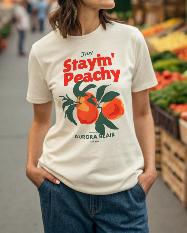 Stayin' Peachy - Unisex Classic Crew Tee